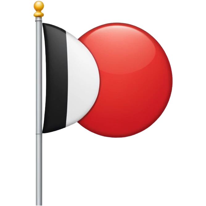 flag white and red circle emoji