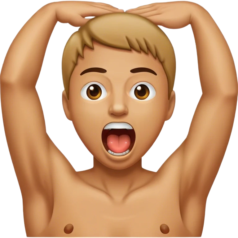 stretching a mouth open emoji