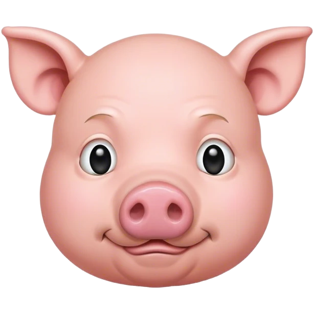 bald man as a pig emoji