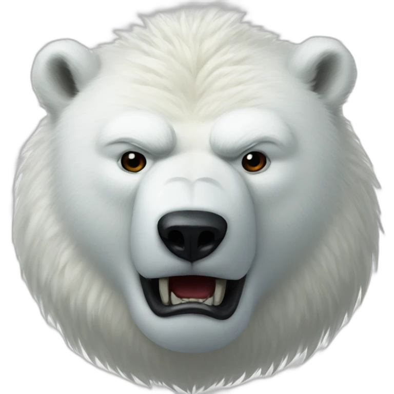 King Polar Bear a little very mad emoji