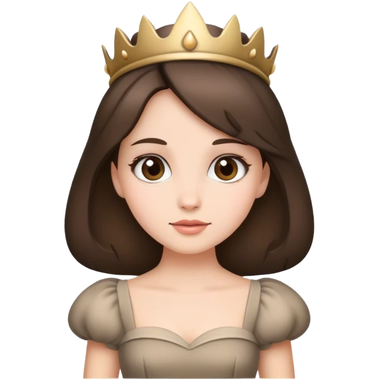 Mushroom brunette princess emoji