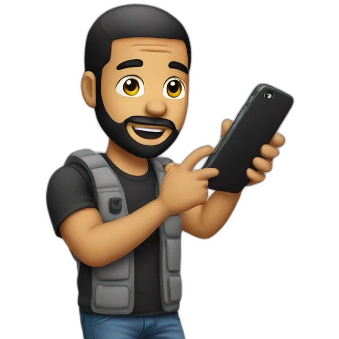 drake calling with cellphone emoji