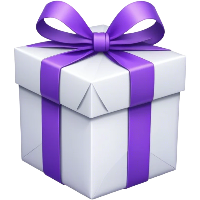 Package with purple ribbons  emoji