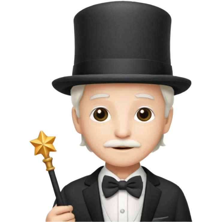 67 kid with a bowtie, a fancy hat and a wand emoji