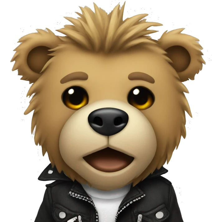 punk teddy bear  emoji