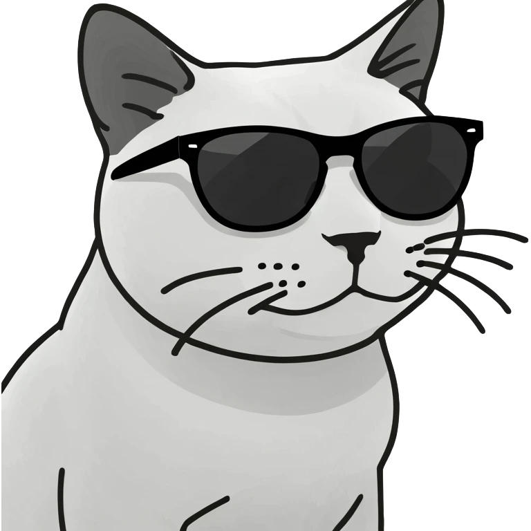 Cat with sunglasses emoji