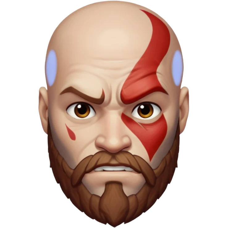 Visage de Kratos du jeu PlayStation emoji