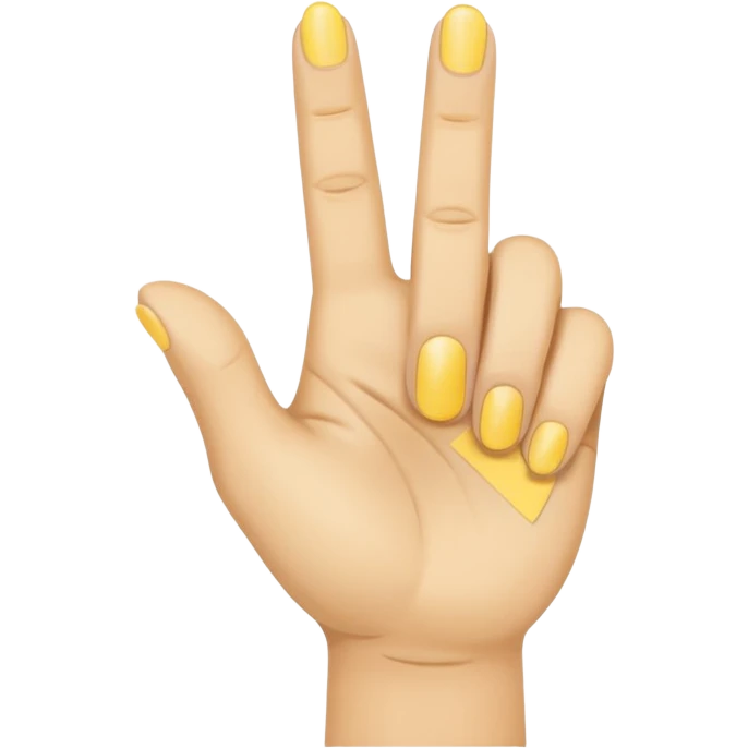 yellow 5 finger emoji, index finger extended, remaining finger folded, pointing to someone, poking hand emoji