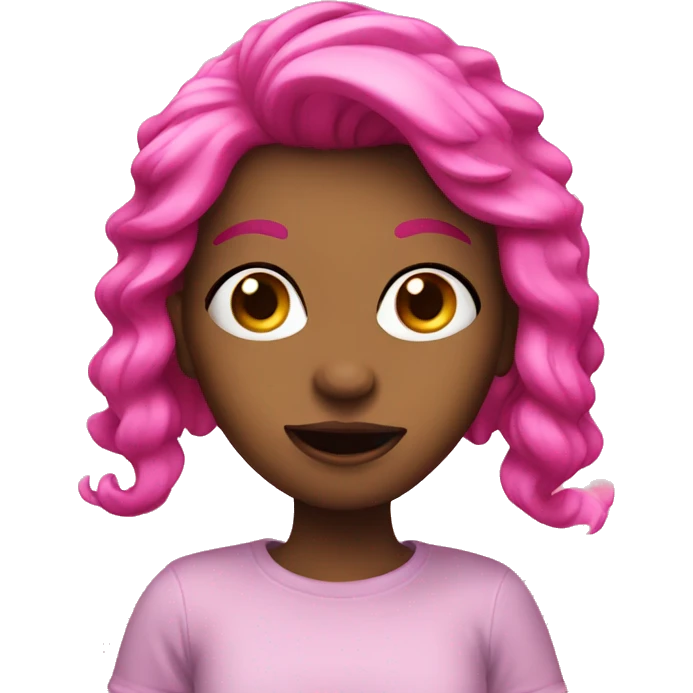 crazy pink girl emoji