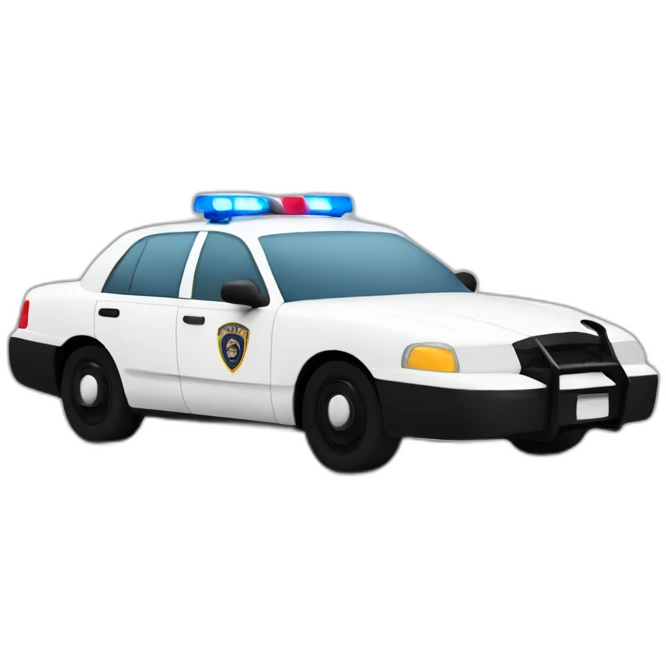 Linear police car emoji
