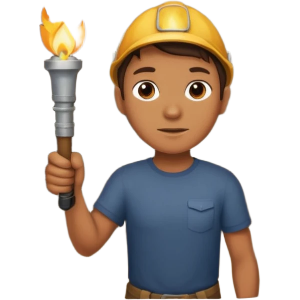 cave with a character emoji