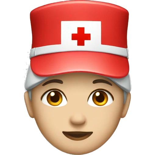 nurse cap red cross emoji