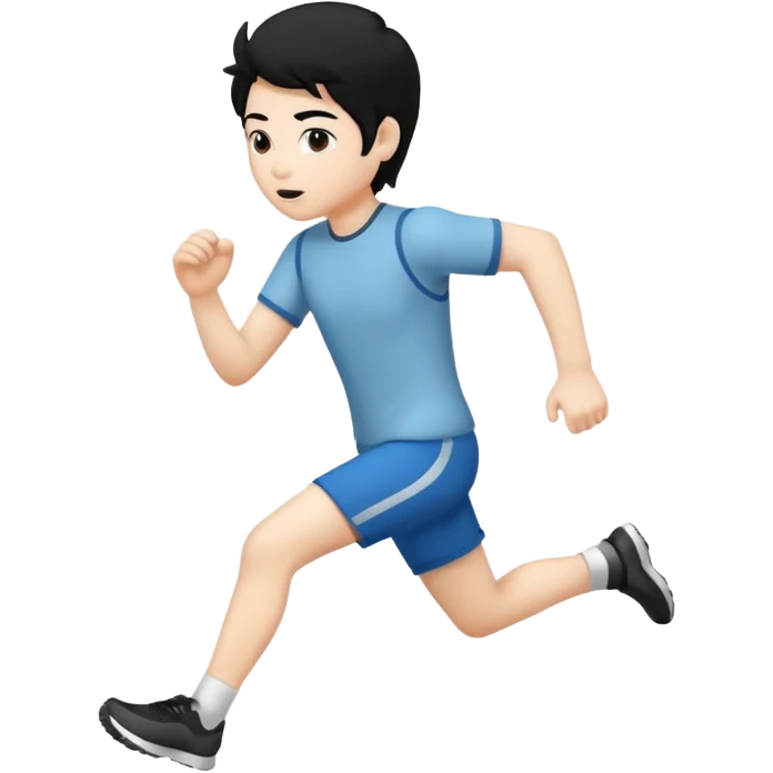 person-running-white-not black-black hair-outline emoji