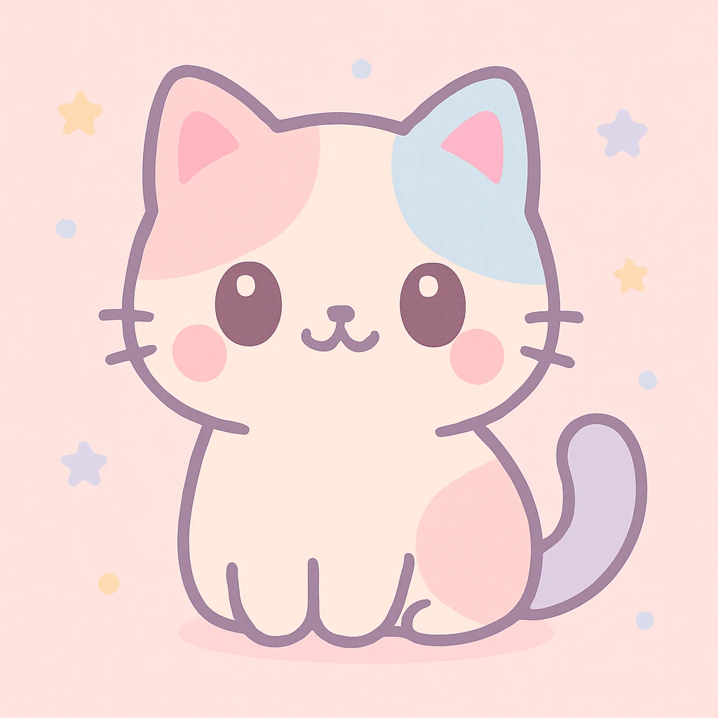 cute kawaii style cat emoji