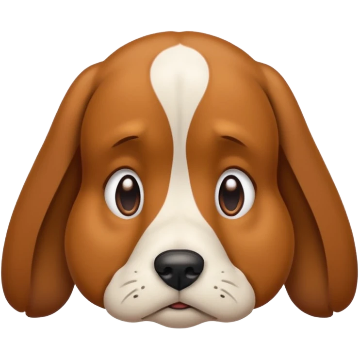 Sad dog frowning emoji