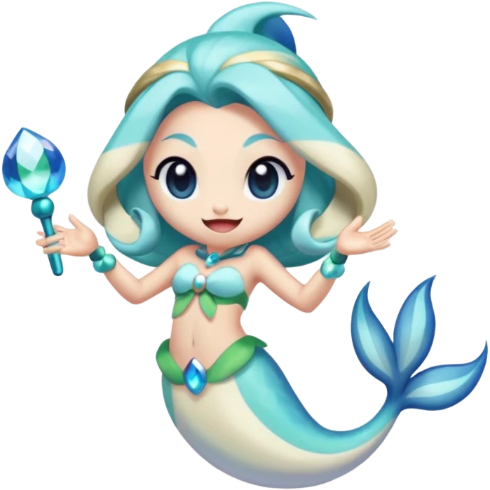 Colorful Exotic Meloetta-Primarina-Kirby-Fakémon-creature-hybrid emoji