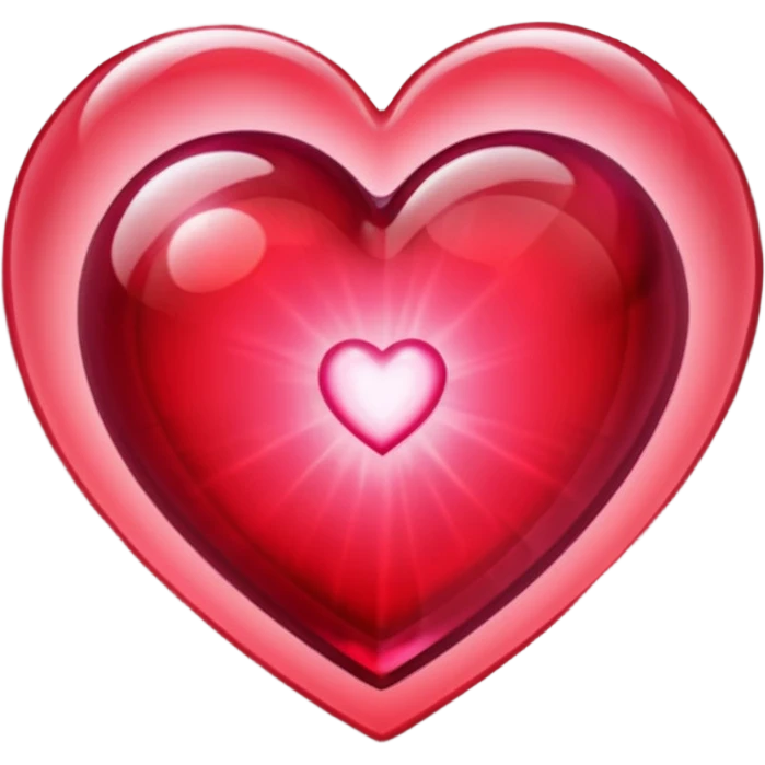 burgundy red heart shaped spell emoji