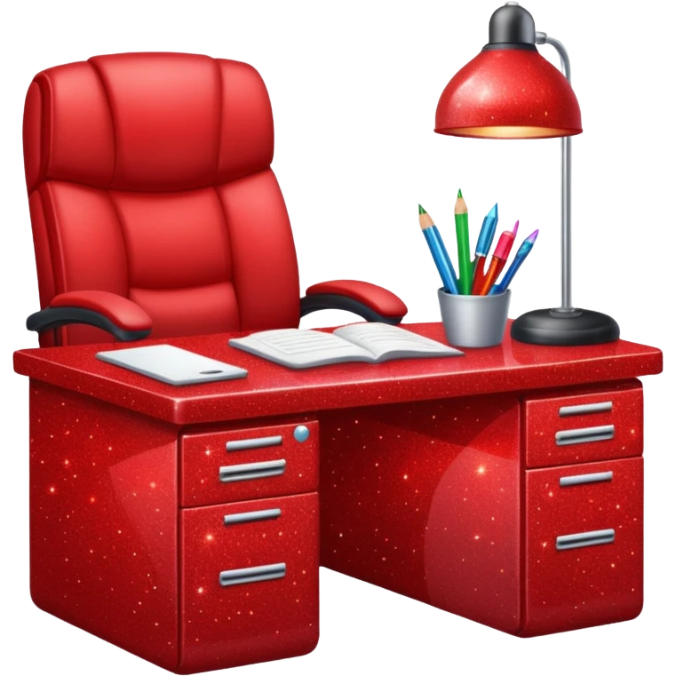 red glitter office emoji