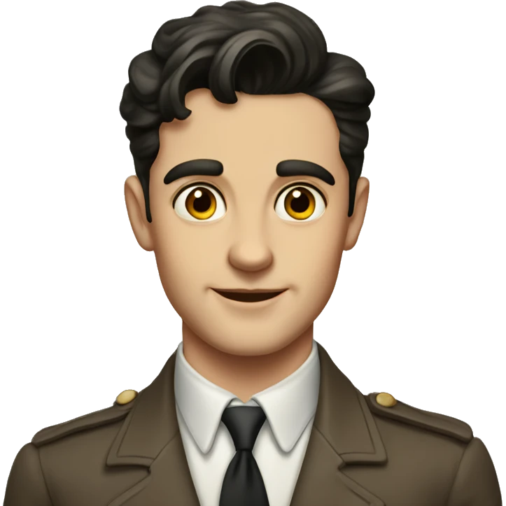 1940 young French guy with dark hair emoji
