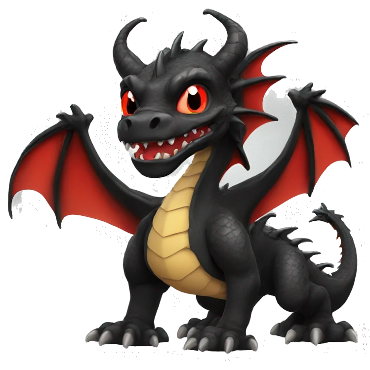 red eyed black dragon giant  emoji