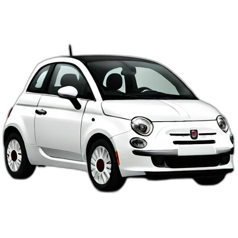 Fiat 500 2014 white emoji