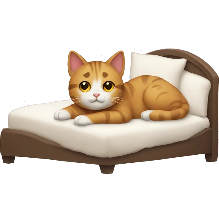 Cat in bed emoji