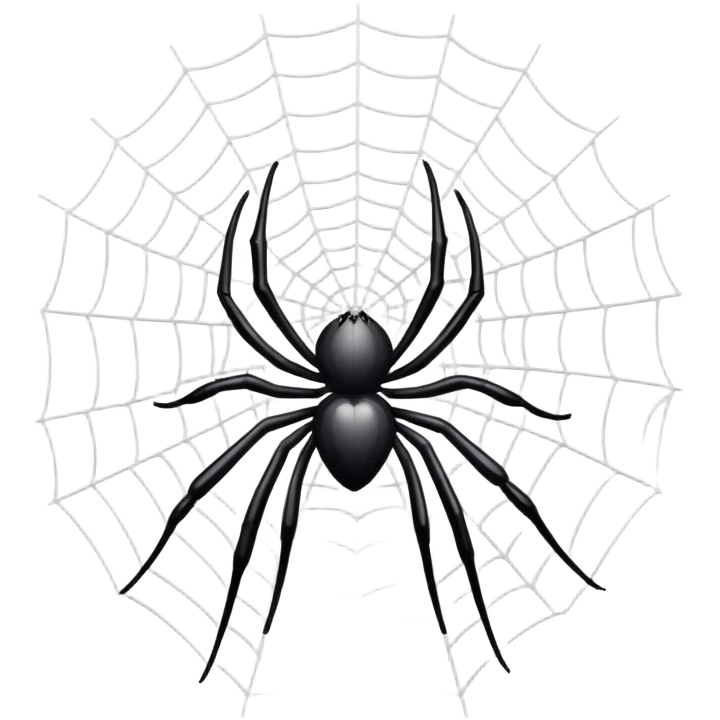 Web with spider emoji