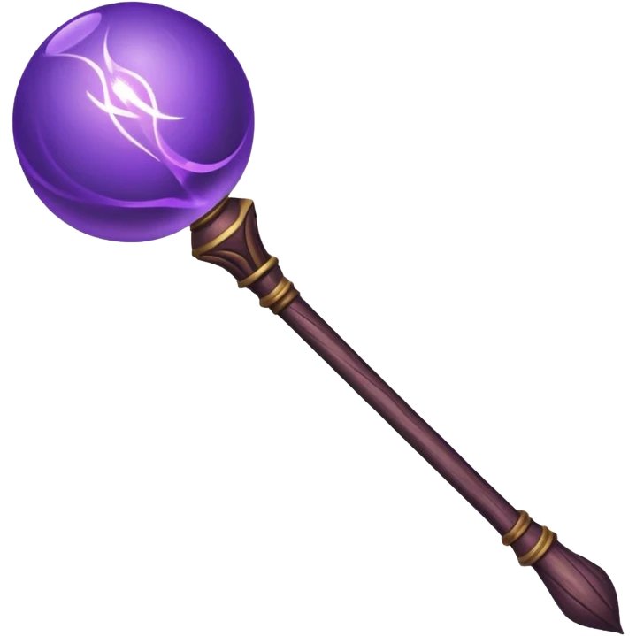 purple magical staff with purple orb emoji