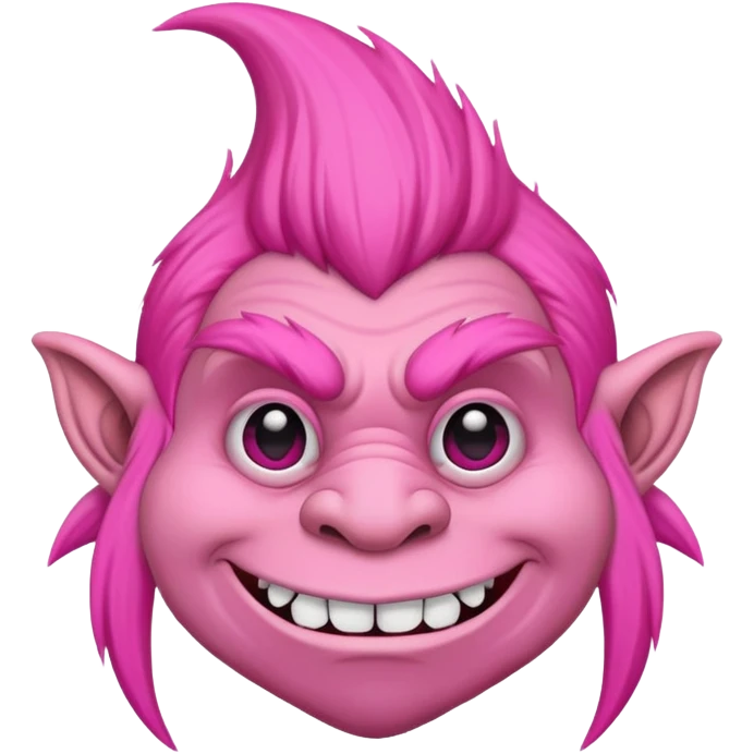 Troll wearing pink  emoji