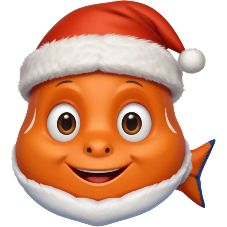 Dory wearing a santa hat emoji