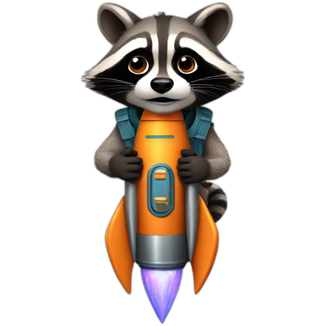  raccoon rocket emoji