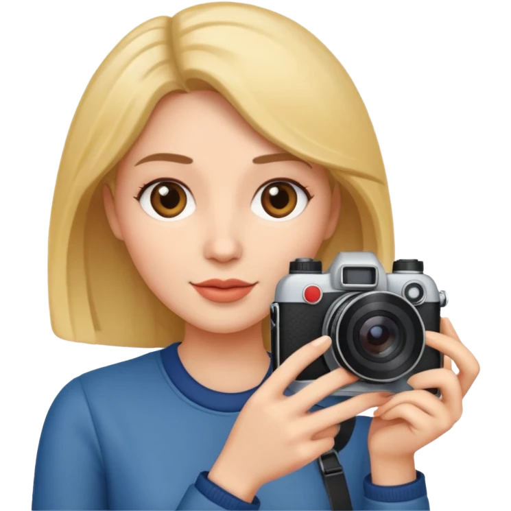 bob women holding camera emoji