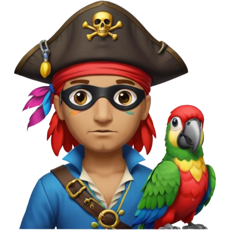 pirate and parrot emoji