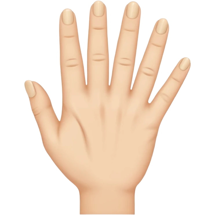 side view hands emoji, index middle ring fingers bent, simple flat vector emoji