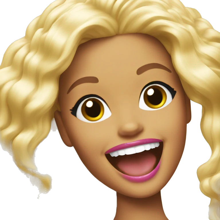 Barbie laughing emoji