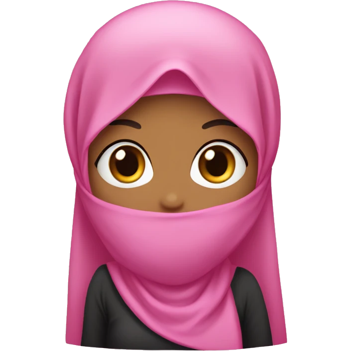 pink niqab and hijab princess emoji