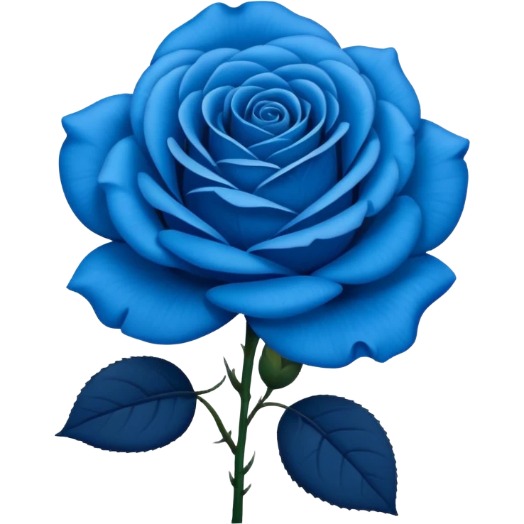 rose shape flower, no stem, now make it a vibrant and bold and darr shade of blue emoji
