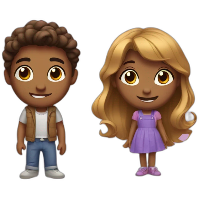 Bonnie and Slide cartoon characters  emoji
