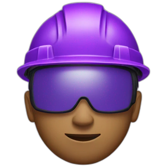 worker with purple helmet emoji