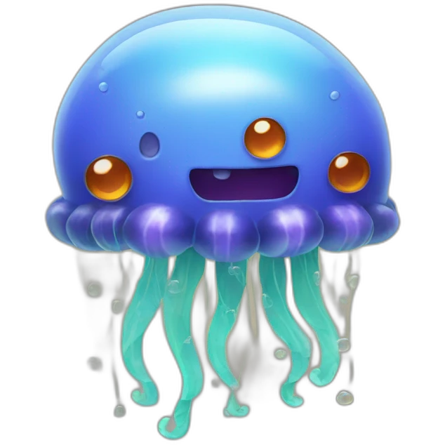 Jellyfish with guns emoji