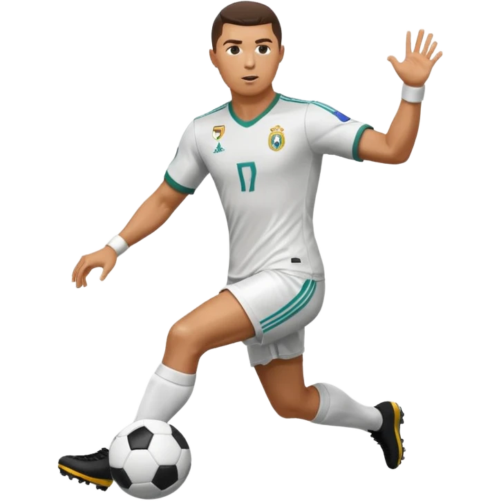 Ronaldo Kicking a football emoji
