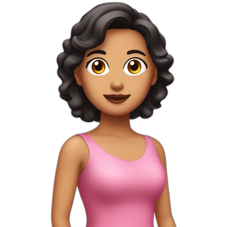 Gisel campos in a pink dress emoji