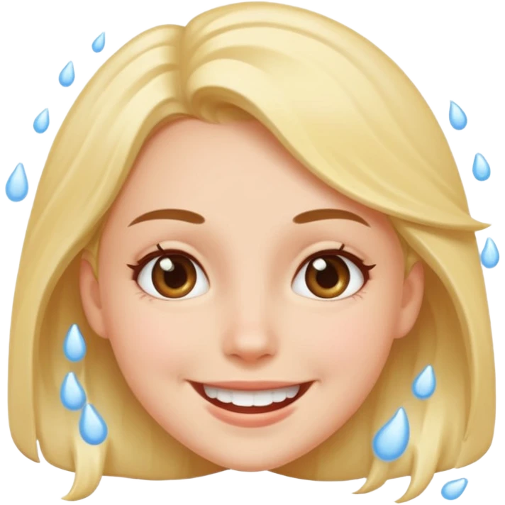 Girl Smiley face with semen all over it emoji