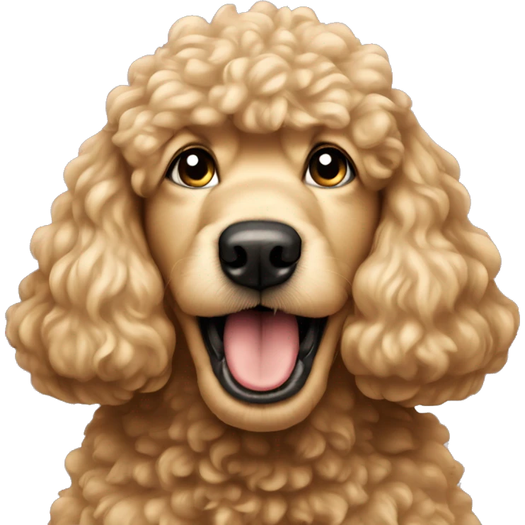 angry golden poodle face emoji