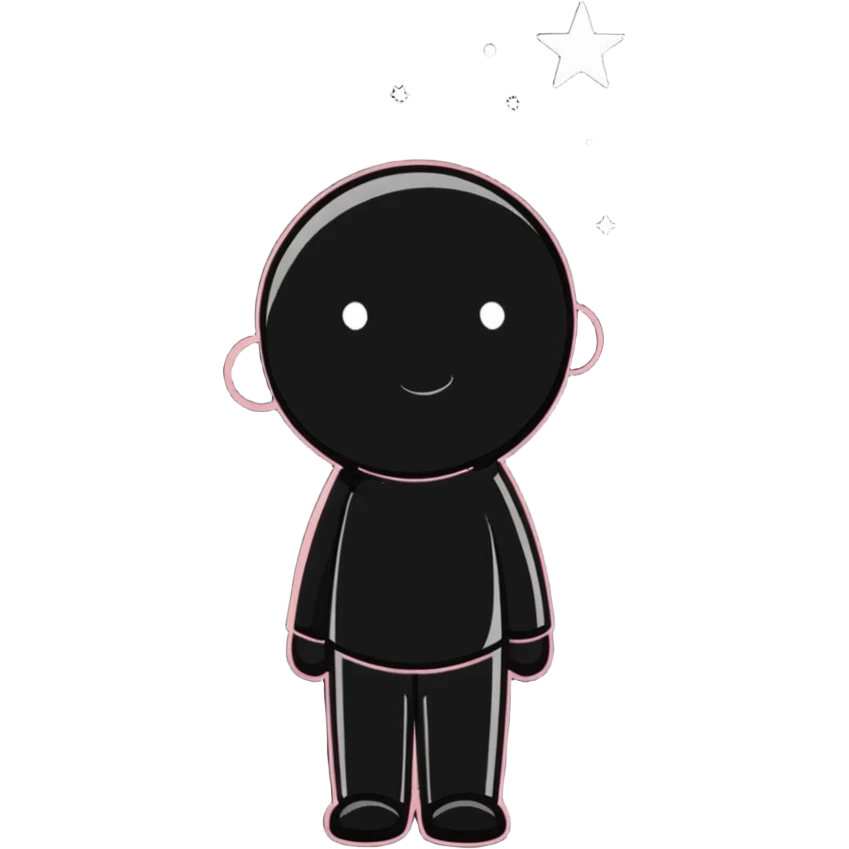Person fading away into sparkles and stars, magical disappearance effect emoji