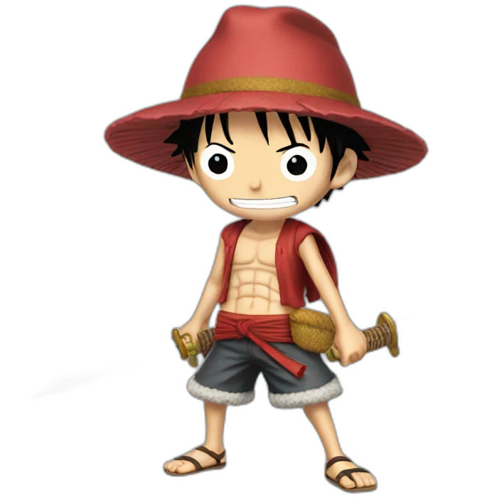 Luffy avec un sabre emoji