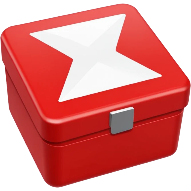 white x in red box 2D emoji