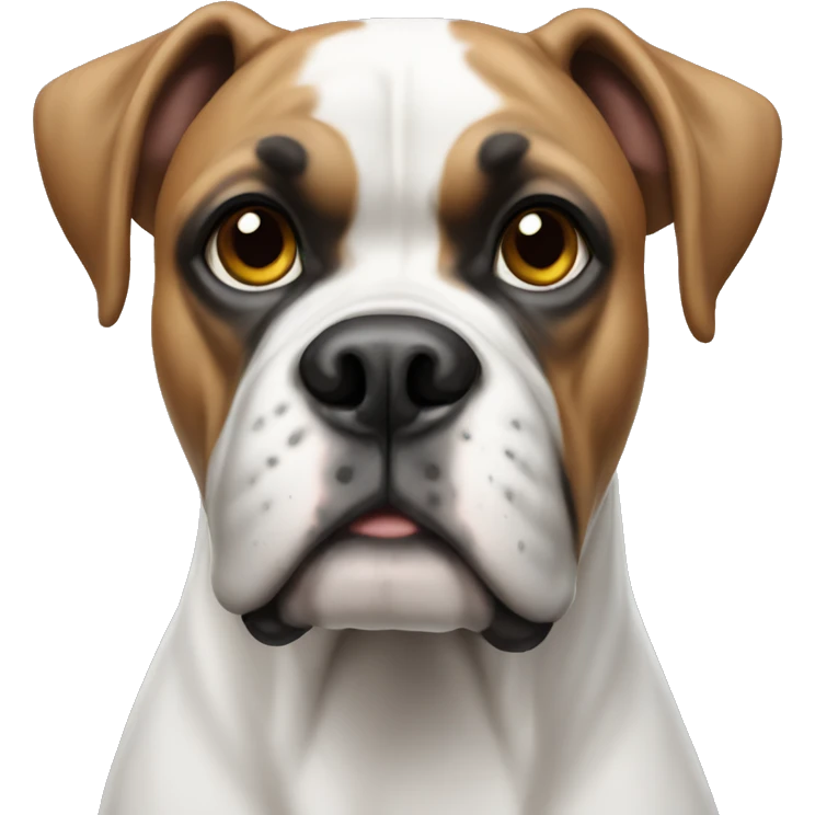 white boxer dog emoji