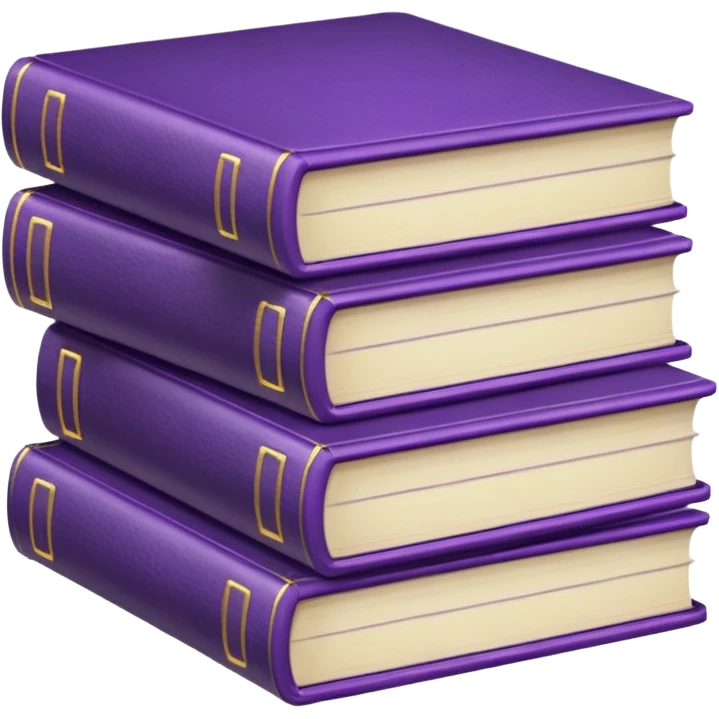 Purple stack of books emoji
