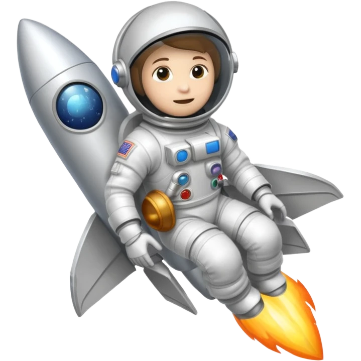 Astronaut on rocket emoji